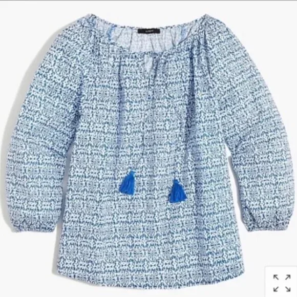 J.Crew Raglan cotton popover top Size XS - Picture 3 of 10